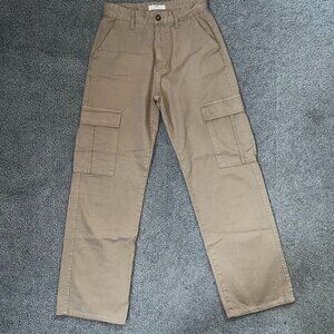 STRADIVARIUS STR STRAIGHT LEG CARGO PANTS - Tan - EUC - Women's EUR 38 = US 6